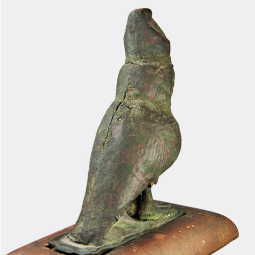 Egyptian Antiquities - Egyptian bronze figure of the Horus falcon