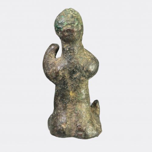 Etruscan Antiquities - Etruscan votive bronze figure depicting a young child