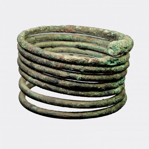 Ancient jewellery- West Asian large bronze spiral bracelet