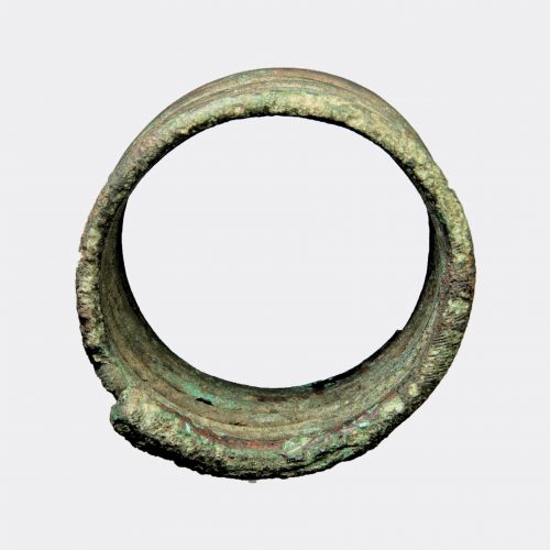 Ancient jewellery- West Asian large bronze spiral bracelet