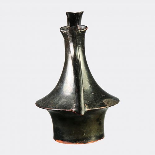 Greek Antiquities - Greek fine black glazed pottery beaked jug