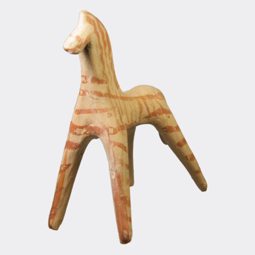 Greek Antiquities - Greek Boeotian painted pottery horse