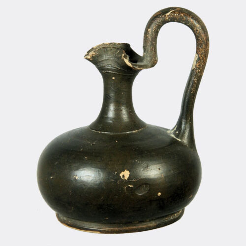 Greek Antiquities - Greek black glazed pottery jug