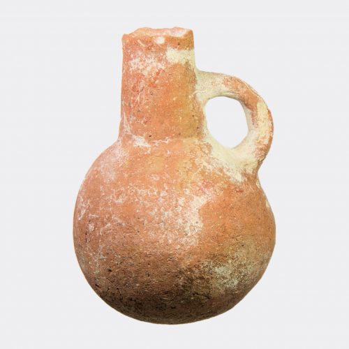 Cypriot Antiquities - Cypriot Bronze Age jug with incised snake handle