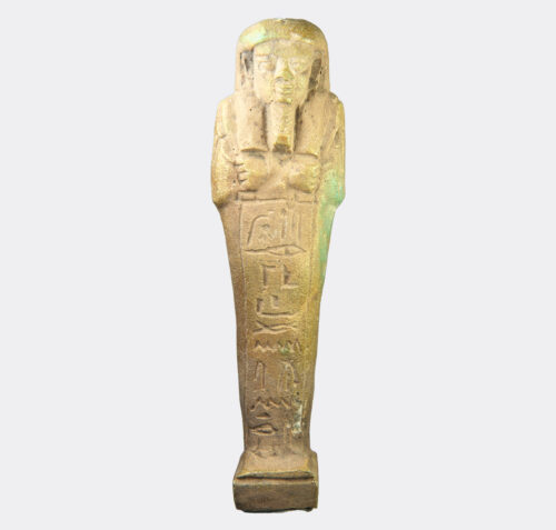 Egyptian Antiquities - Egyptian faience shabti for Pa-di-Hor-Mehen