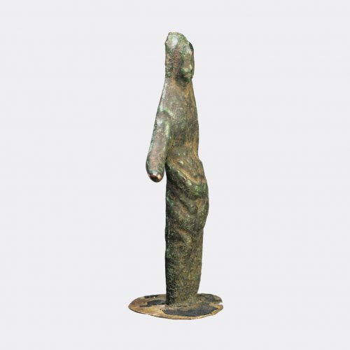 Etruscan Bronze -Etruscan bronze draped female offerant