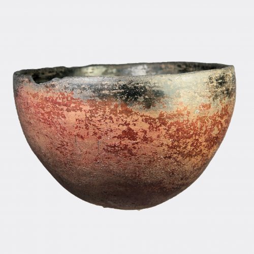Egyptian Antiquities - Egyptian Naqada II black top pottery bowl