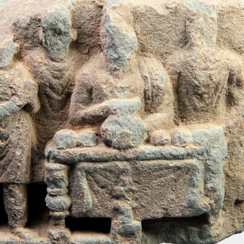 Miscellaneous Antiquities - Gandharan schist fragment with Buddhist scene