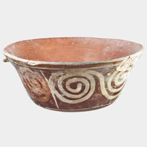 Pre-Columbian Nazca painted pottery bowl