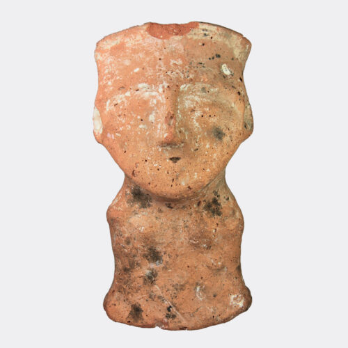Greek Antiquities - Late Minoan or Cypriot pottery female plaque figure
