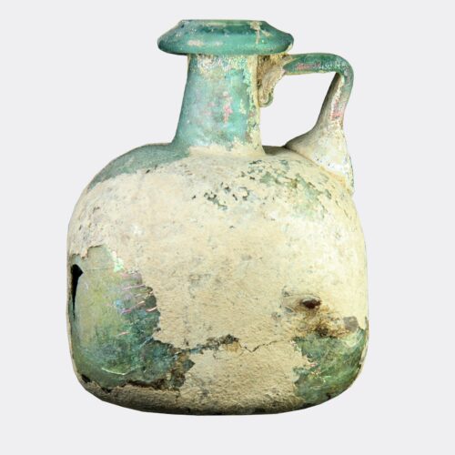 Roman Antiquities - Roman rectangular glass flask