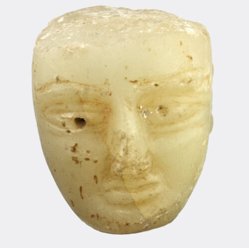 South Arabian Sabaean small alabaster head