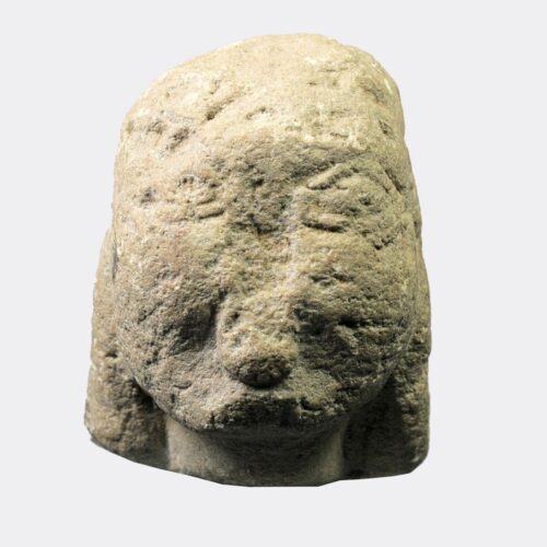 Greek Antiquities - Greek Archaic limestone head