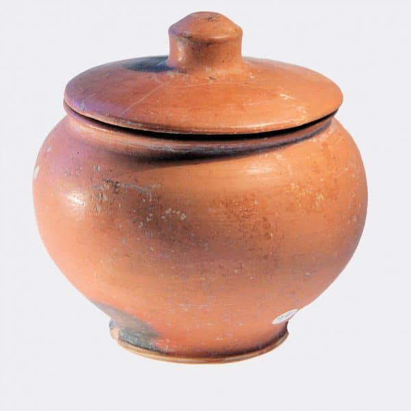 Greek Antiquities - Greek pottery urn and lid