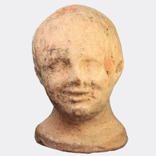 Miscellaneous Antiquities - Etruscan votive pottery head of a boy
