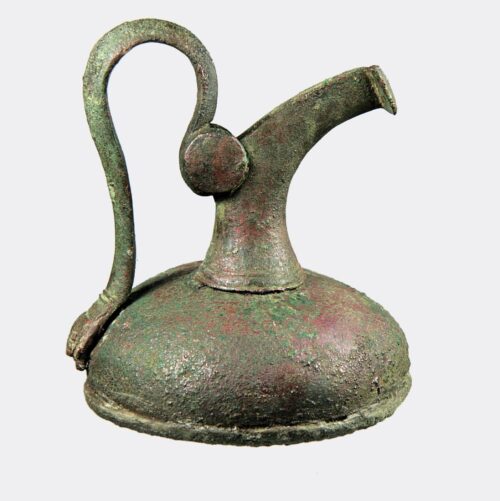 Greek Antiquities - Greek Attic bronze beaked oinochoe
