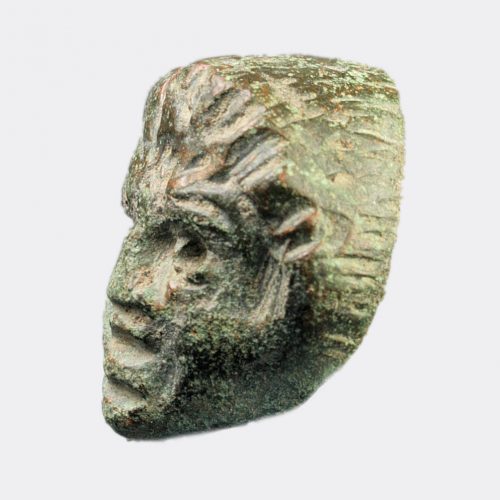 Roman Antiquities - Roman bronze satyr head