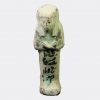 Egyptian pottery shabti with hieratic text for Djed-khons-iuef-ankh