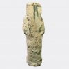 Egyptian pottery shabti with hieratic text for Djed-khons-iuef-ankh