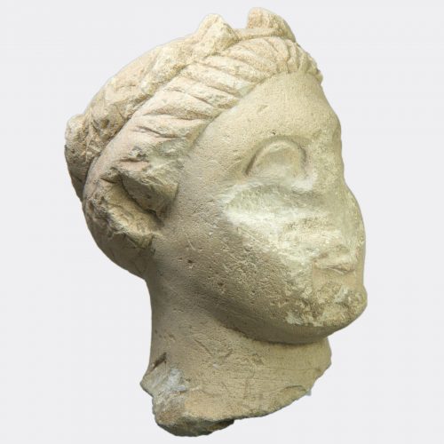 Cypriot Antiquities - Cypriot limestone head of a youth