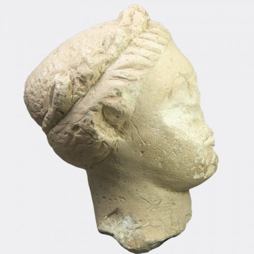 Cypriot Antiquities - Cypriot limestone head of a youth