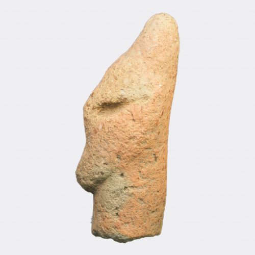 Greek Antiquities - Greek Thessalian Neolithic pottery idol head