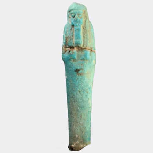 Egyptian Antiquities - Egyptian Late Dynastic faience shabti figure