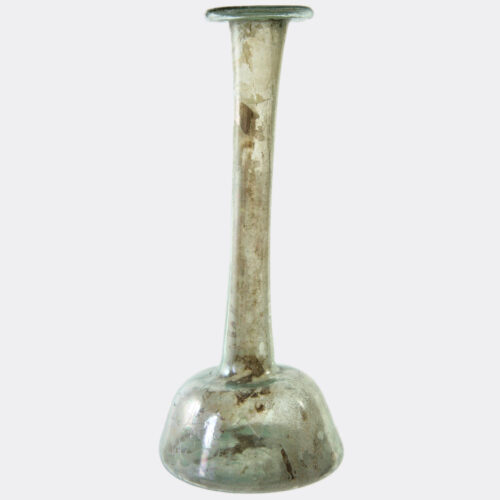 Roman Antiquities - Roman large glass vessel with silver iridescence