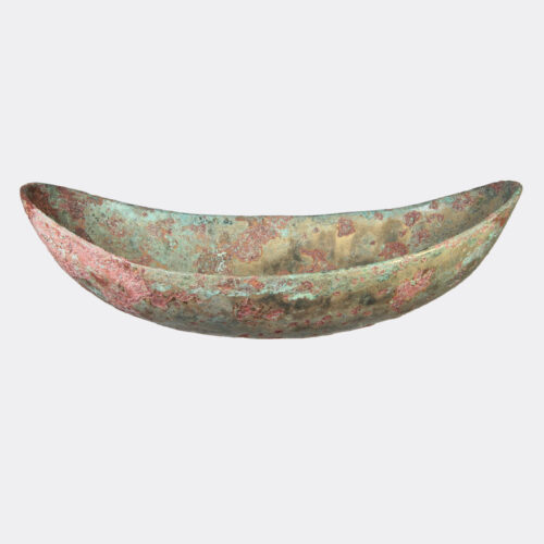 West Asian Antiquities - Sassanian bronze elliptical cup or bowl