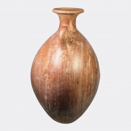 Egyptian Antiquities - Egyptian New Kingdom large pottery pilgrim flask
