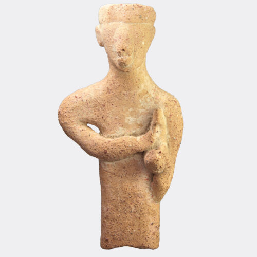 Cypriot Antiquities - Cypriot votive pottery kithara player figure