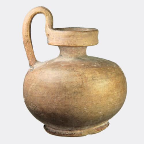 Greek Antiquities - Greek pottery jug with an arched handle