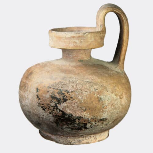 Greek Antiquities - Greek pottery jug with an arched handle