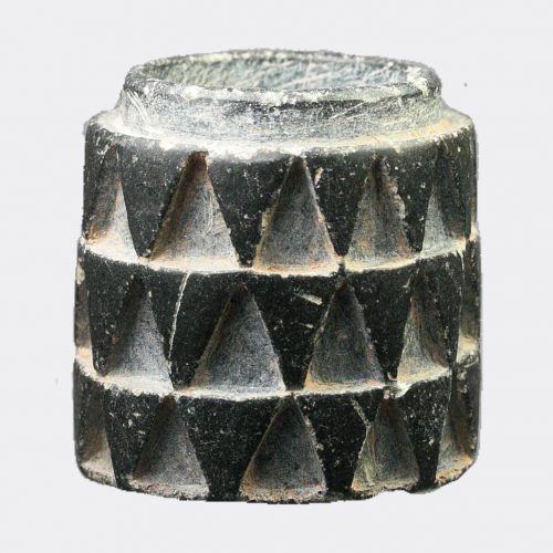 West Asian Antiquities-West Asian conical steatite pyxis vessel