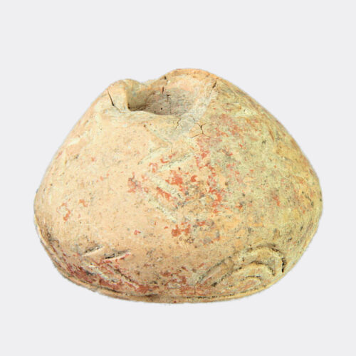 Cypriot Antiquities - Cypriot Bronze Age incised pottery spindle whorl