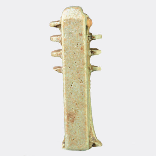 Egyptian Antiquities - Egyptian faience Djed Pillar amulet