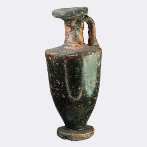 Greek Antiquities - Greek Attic black glaze pottery lekythos