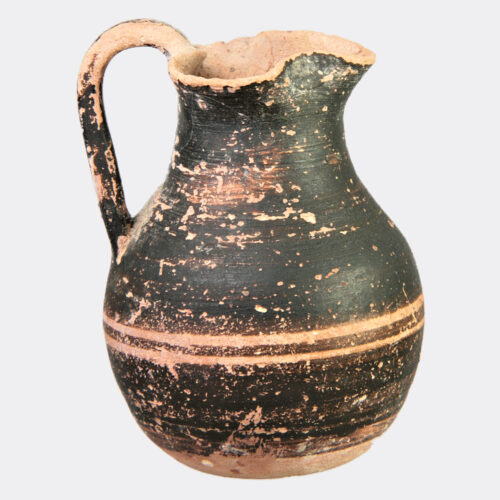 Greek Antiquities - Greek black glazed pottery jug