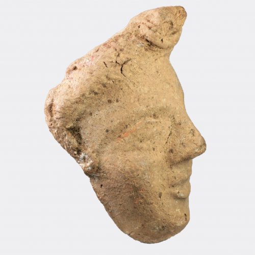 Miscellaneous Antiquities - Etruscan pottery mask of a youth