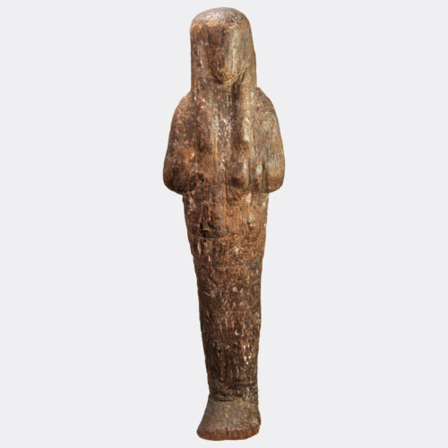 Egyptian Antiquities - Egyptian New Kingdom inscribed hardwood shabti figure