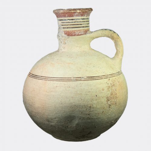 Cypriot fine Bichrome Ware jug with burnished slip surface