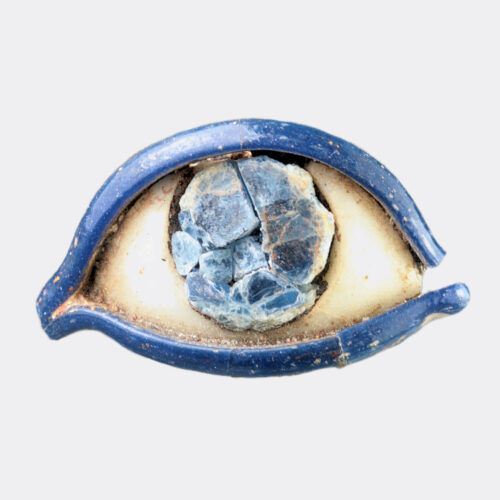 Egyptian Antiquities - Egyptian glass and stone eye inlay from a mummy mask