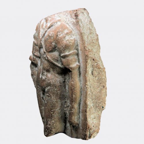 Roman Antiquities - Roman Camapana relief depicting a naked athlete