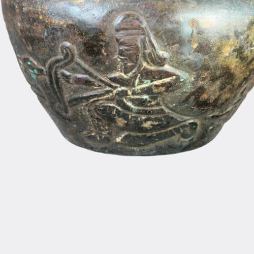 West Asian Antiquities - Middle Babylonian bronze jug with modern decoration