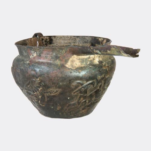 West Asian Antiquities - Middle Babylonian bronze jug with modern decoration
