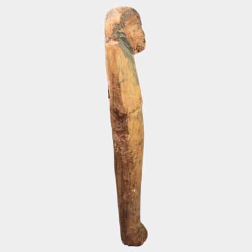 Egyptian Antiquities - Egyptian New Kingdom painted wood shabti figure