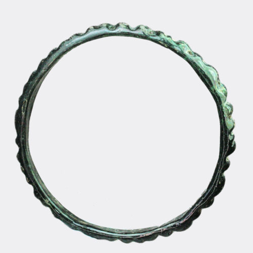 Ancient Jewellery - Islamic decorated glass bracelet