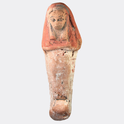Egyptian Antiquities - Egyptian New Kingdom painted pottery shabti figure