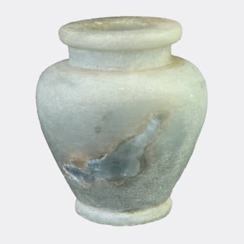 Egyptian Antiquities - Egyptian Middle Kingdom blue anhydrite jar