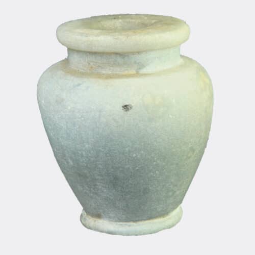 Egyptian Antiquities - Egyptian Middle Kingdom blue anhydrite jar